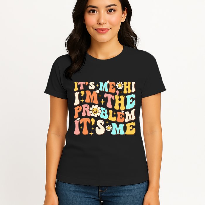 Retro Groovy I'm A Problem Sarcasm Humor Funny Cute Womens T-Shirt
