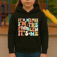 Retro Groovy I'm A Problem Sarcasm Humor Funny Cute Kids Hoodie