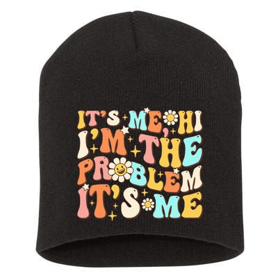 Retro Groovy I'm A Problem Sarcasm Humor Funny Cute Short Acrylic Beanie