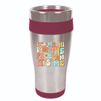 Retro Groovy I'm A Problem Sarcasm Humor Funny Cute 16oz Travel Tumbler