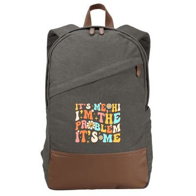 Retro Groovy I'm A Problem Sarcasm Humor Funny Cute Cotton Canvas Backpack