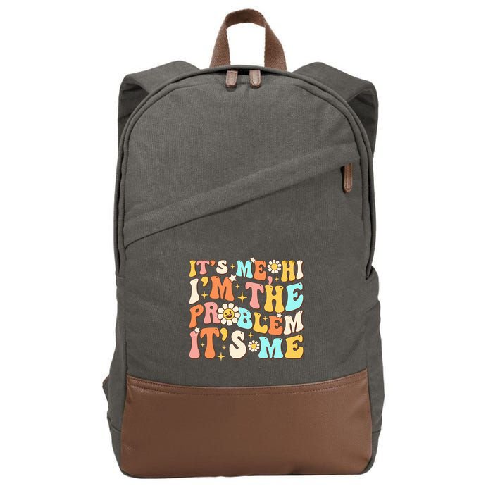 Retro Groovy I'm A Problem Sarcasm Humor Funny Cute Cotton Canvas Backpack