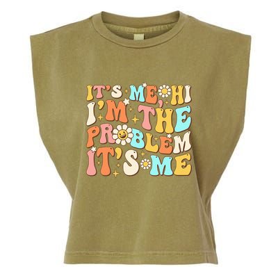 Retro Groovy I'm A Problem Sarcasm Humor Funny Cute Garment-Dyed Women's Muscle Tee