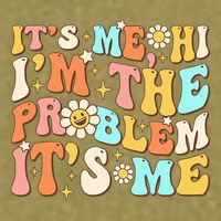 Retro Groovy I'm A Problem Sarcasm Humor Funny Cute Garment-Dyed Women's Muscle Tee