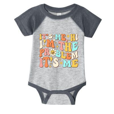 Retro Groovy I'm A Problem Sarcasm Humor Funny Cute Infant Baby Jersey Bodysuit