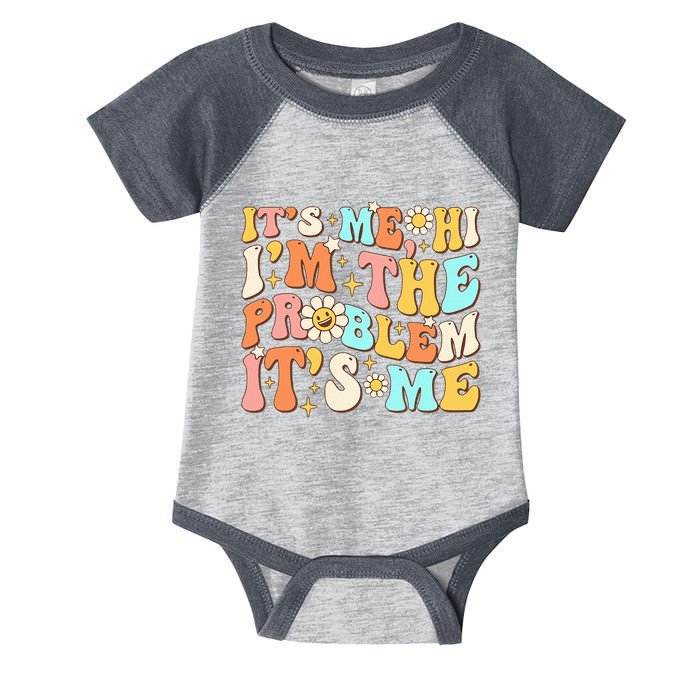 Retro Groovy I'm A Problem Sarcasm Humor Funny Cute Infant Baby Jersey Bodysuit