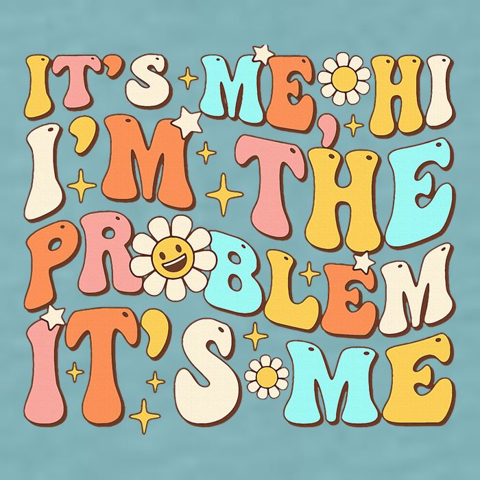 Retro Groovy I'm A Problem Sarcasm Humor Funny Cute Sueded Cloud Jersey T-Shirt