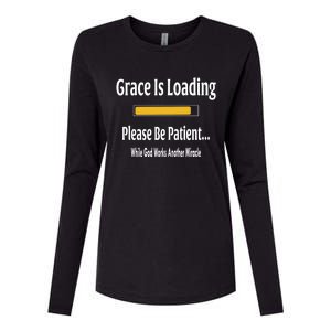 Religious Grace Is Loading Please Be Patient Surgery Gift Funny Gift Womens Cotton Relaxed Long Sleeve T-Shirt