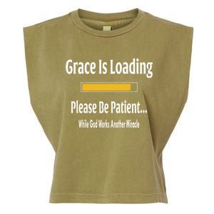 Religious Grace Is Loading Please Be Patient Surgery Gift Funny Gift Garment-Dyed Women's Muscle Tee