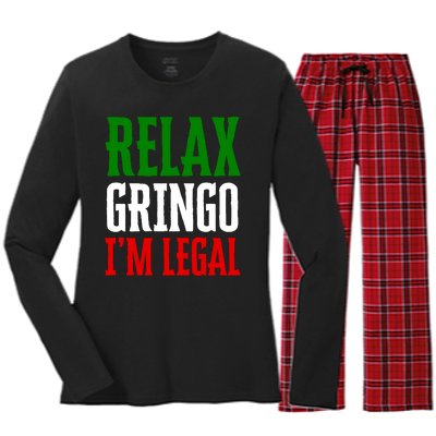 Relax Gringo IM Legal Women's Long Sleeve Flannel Pajama Set 