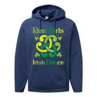 Reel Girl Irish Dance - Irish Dancer Ceili Reel Dance Performance Fleece Hoodie