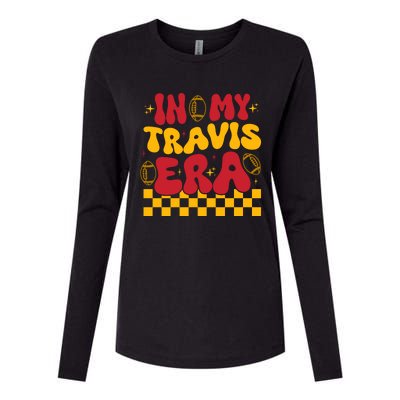 Retro Groovy In My Travis Era Womens Cotton Relaxed Long Sleeve T-Shirt