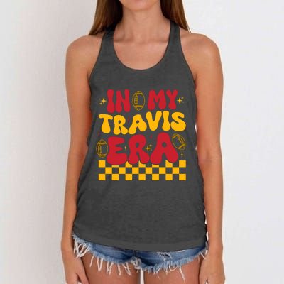 Retro Groovy In My Travis Era Women's Knotted Racerback Tank