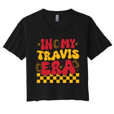 Retro Groovy In My Travis Era Women's Crop Top Tee