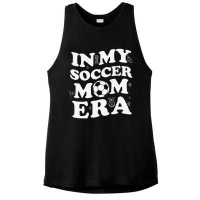 Retro Groovy In My Soccer Mom Era MotherS Day Soccer Mama Ladies PosiCharge Tri-Blend Wicking Tank