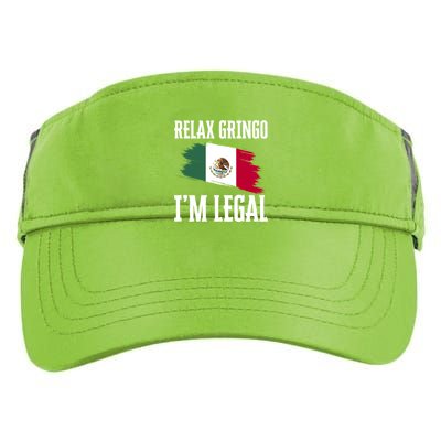 Relax Gringo Im Legal Funny Adult Drive Performance Visor