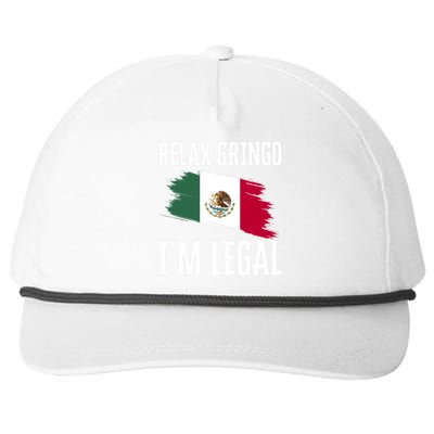 Relax Gringo Im Legal Funny Snapback Five-Panel Rope Hat