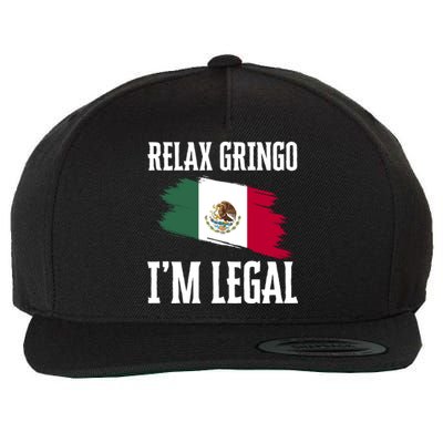 Relax Gringo Im Legal Funny Wool Snapback Cap