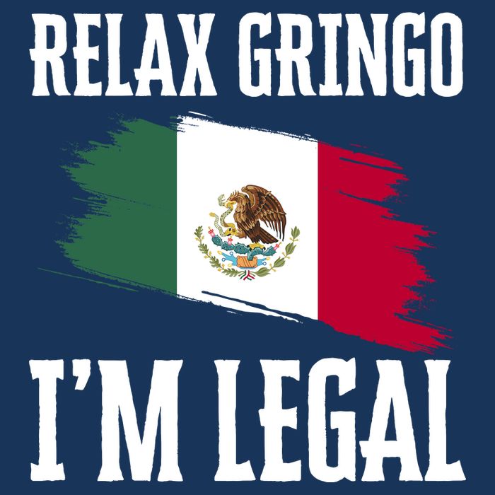 Relax Gringo Im Legal Funny 7 Panel Mesh Trucker Snapback Hat