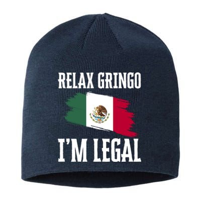 Relax Gringo Im Legal Funny Sustainable Beanie