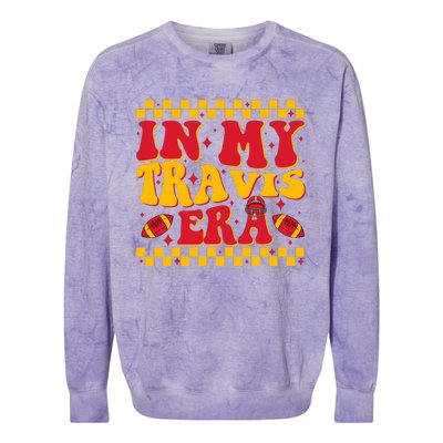 Retro Groovy In My Travis Era Colorblast Crewneck Sweatshirt