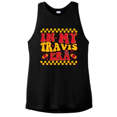 Retro Groovy In My Travis Era Ladies PosiCharge Tri-Blend Wicking Tank