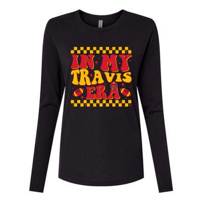 Retro Groovy In My Travis Era Womens Cotton Relaxed Long Sleeve T-Shirt