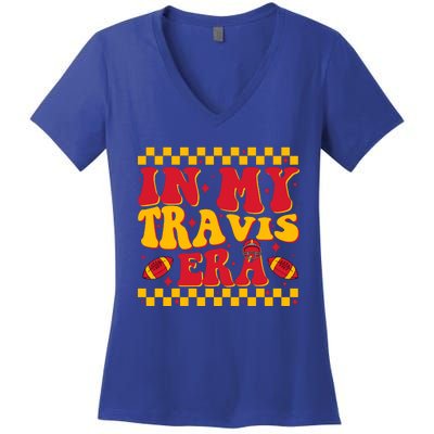 Retro Groovy In My Travis Era Women's V-Neck T-Shirt