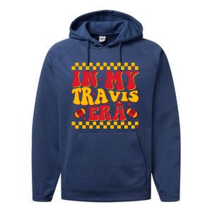 Retro Groovy In My Travis Era Performance Fleece Hoodie