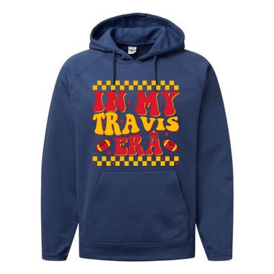 Retro Groovy In My Travis Era Performance Fleece Hoodie