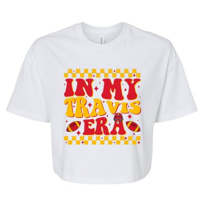 Retro Groovy In My Travis Era Bella+Canvas Jersey Crop Tee