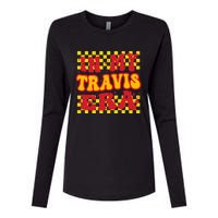 Retro Groovy In My Travis Era Womens Cotton Relaxed Long Sleeve T-Shirt