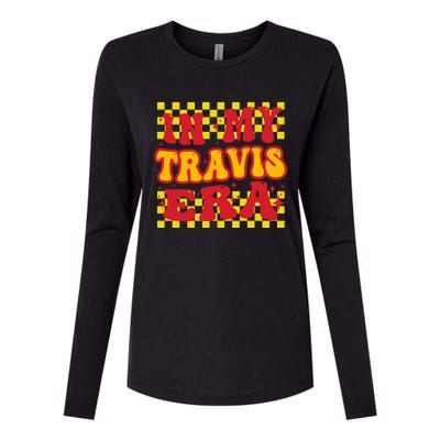 Retro Groovy In My Travis Era Womens Cotton Relaxed Long Sleeve T-Shirt