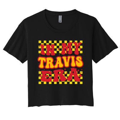 Retro Groovy In My Travis Era Women's Crop Top Tee