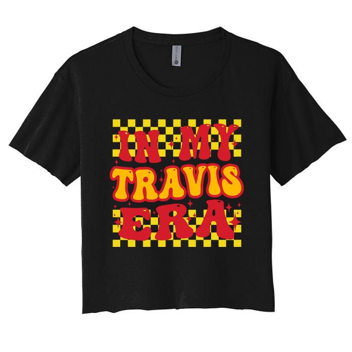 Retro Groovy In My Travis Era Women's Crop Top Tee