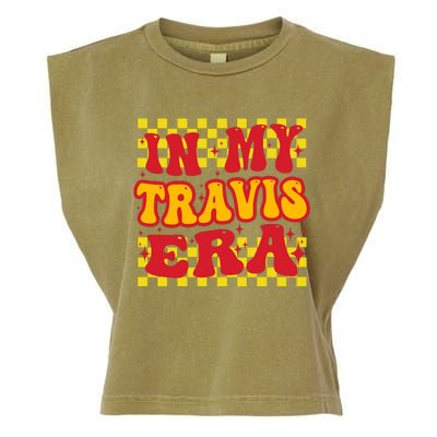 Retro Groovy In My Travis Era Garment-Dyed Women's Muscle Tee