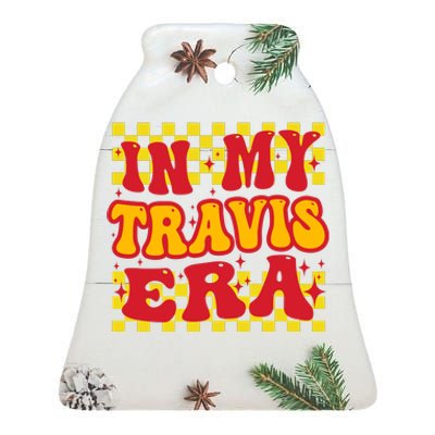 Retro Groovy In My Travis Era Ceramic Bell Ornament