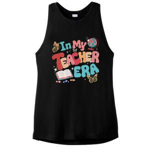 Retro Groovy In My Teacher Era Teaching Life Back To School Ladies PosiCharge Tri-Blend Wicking Tank