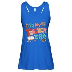 Retro Groovy In My Teacher Era Teaching Life Back To School Ladies Essential Flowy Tank