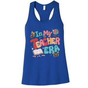 Retro Groovy In My Teacher Era Teaching Life Back To School Women's Racerback Tank