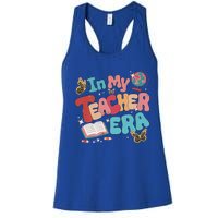 Retro Groovy In My Teacher Era Teaching Life Back To School Women's Racerback Tank