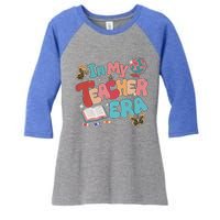 Retro Groovy In My Teacher Era Teaching Life Back To School Women's Tri-Blend 3/4-Sleeve Raglan Shirt