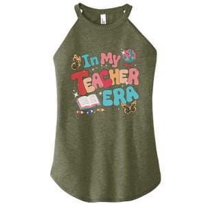 Retro Groovy In My Teacher Era Teaching Life Back To School Women's Perfect Tri Rocker Tank