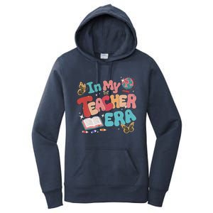 Retro Groovy In My Teacher Era Teaching Life Back To School Women's Pullover Hoodie