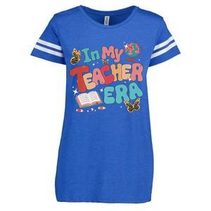 Retro Groovy In My Teacher Era Teaching Life Back To School Enza Ladies Jersey Football T-Shirt