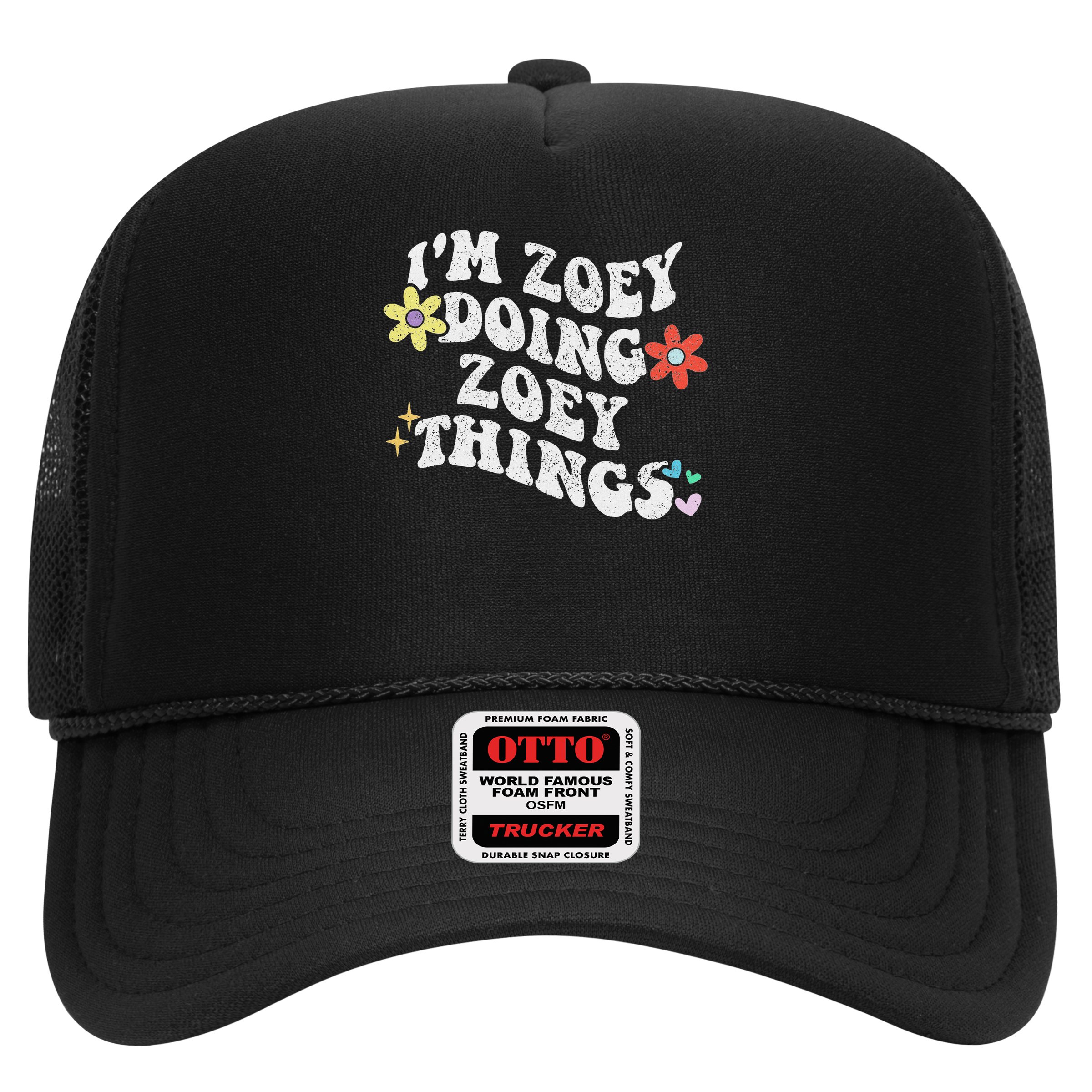 Retro Groovy Im Zoey Doing Zoey Things Funny Mother's Day Hat