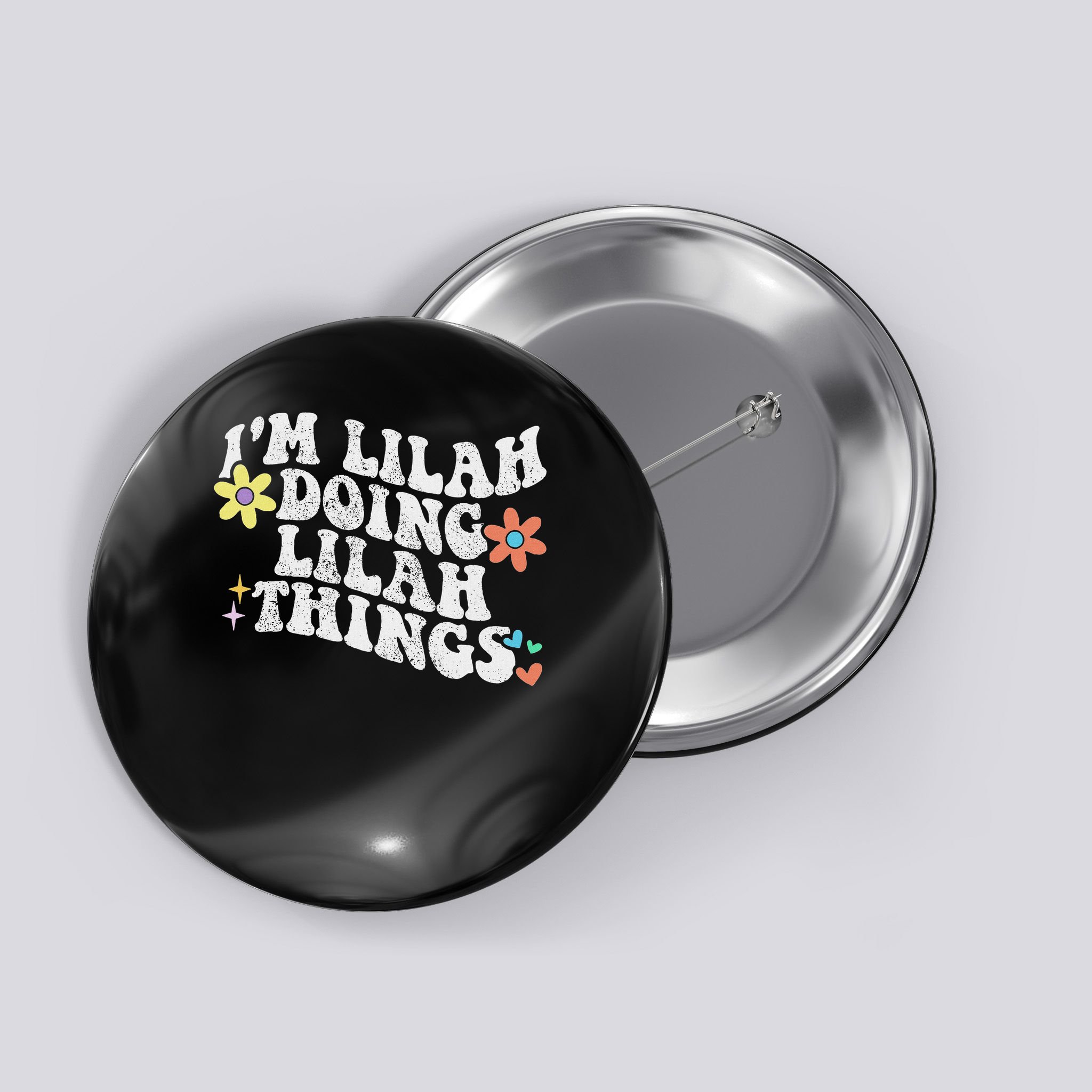 Retro Groovy Im Lilah Doing Lilah Things Funny Mother's Day Button