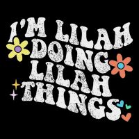 Retro Groovy Im Lilah Doing Lilah Things Funny Mother's Day Drawstring Bag