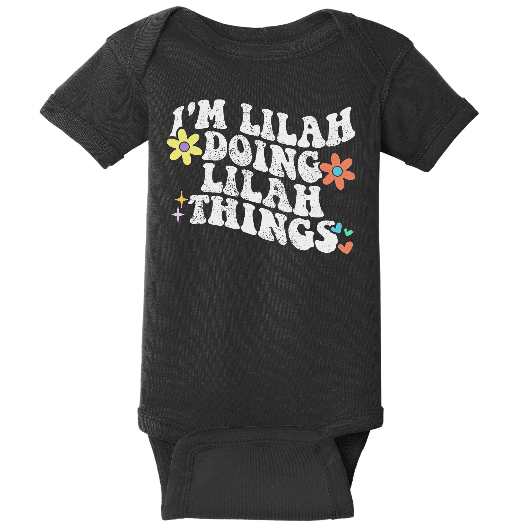 Retro Groovy Im Lilah Doing Lilah Things Funny Mother's Day Baby Bodysuit