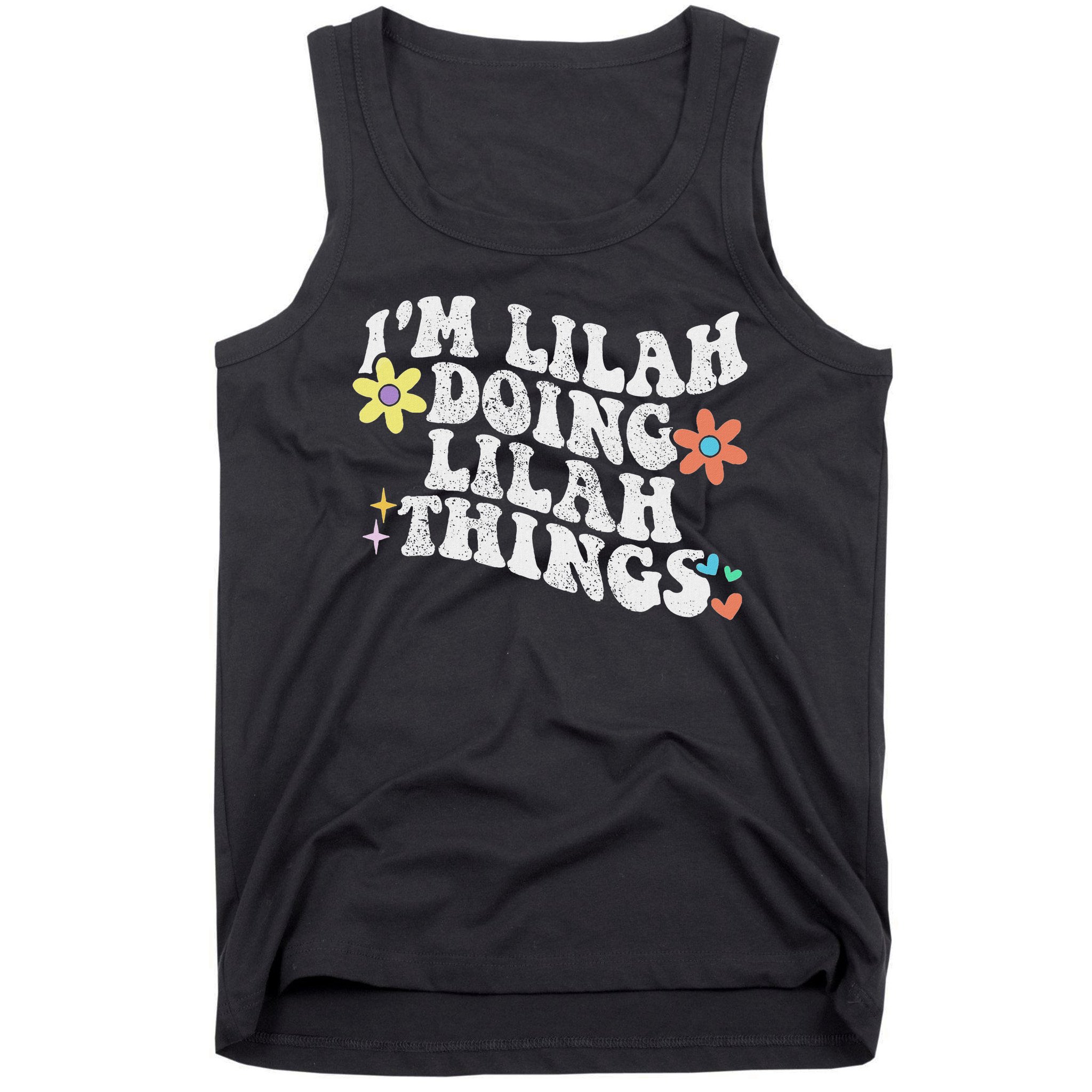 Retro Groovy Im Lilah Doing Lilah Things Funny Mother's Day Tank Top